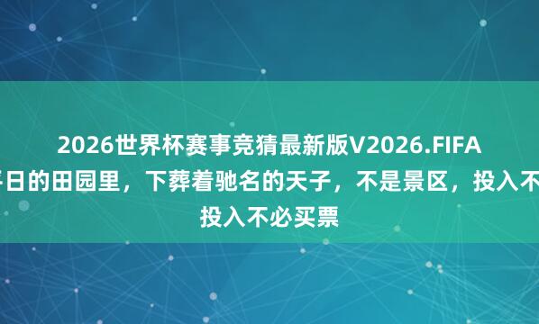 2026世界杯赛事竞猜最新版V2026.FIFA 一块平日的田园里,下葬着驰名的天子,不是景区,投入不必买票
