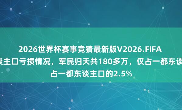 2026世界杯赛事竞猜最新版V2026.FIFA 二战日本东谈主口亏损情况,军民归天共180多万,仅占一都东谈主口的2.5%