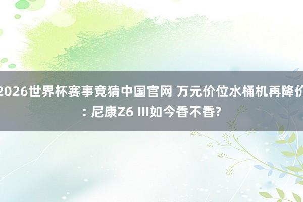 2026世界杯赛事竞猜中国官网 万元价位水桶机再降价: 尼康Z6 III如今香不香?