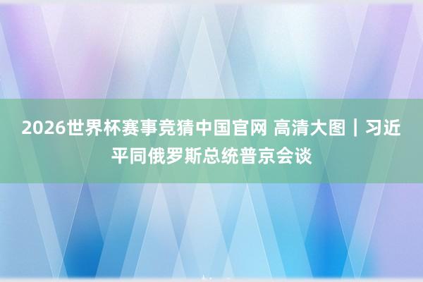 2026世界杯赛事竞猜中国官网 高清大图|习近平同俄罗斯总统普京会谈