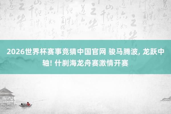 2026世界杯赛事竞猜中国官网 骏马腾波, 龙跃中轴! 什刹海龙舟赛激情开赛