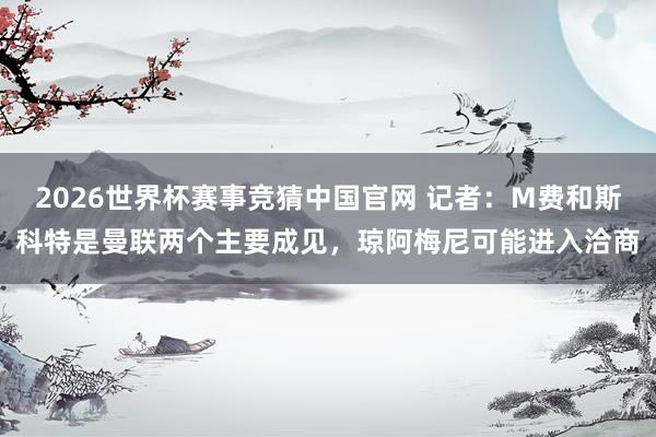 2026世界杯赛事竞猜中国官网 记者:M费和斯科特是曼联两个主要成见,琼阿梅尼可能进入洽商